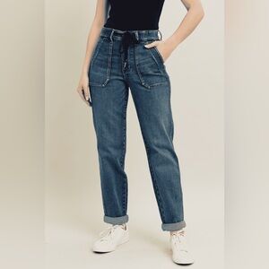NWT Judy Blue Plus + Reg Size High Rise Vintage Wash Cargo Pocket Jogger Jeans